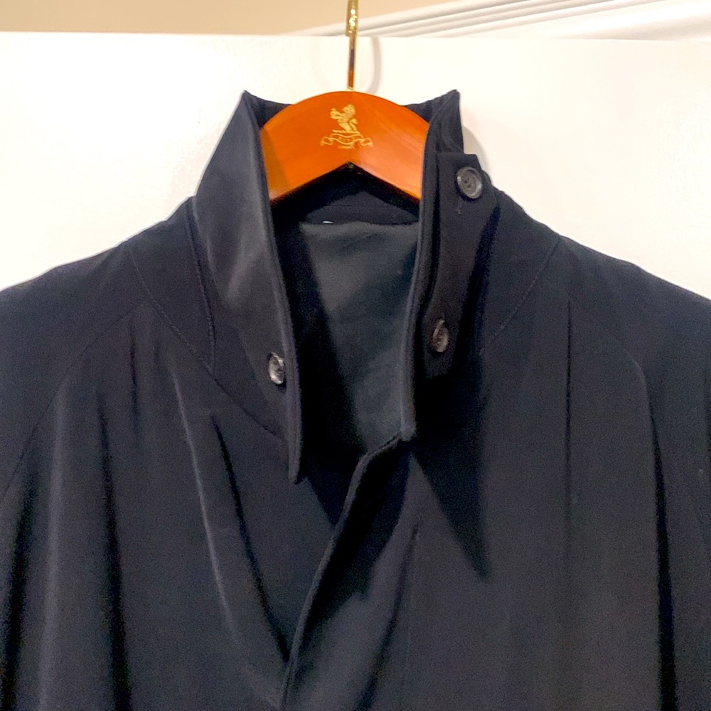Japardine men lightweight full length black coat